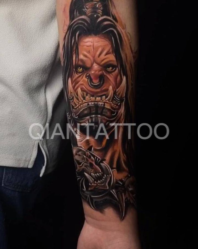 进修学员第一次实操彩色写实作品纹身图片_手臂手部欧美写实进修欧美写实彩色写实纹身图案