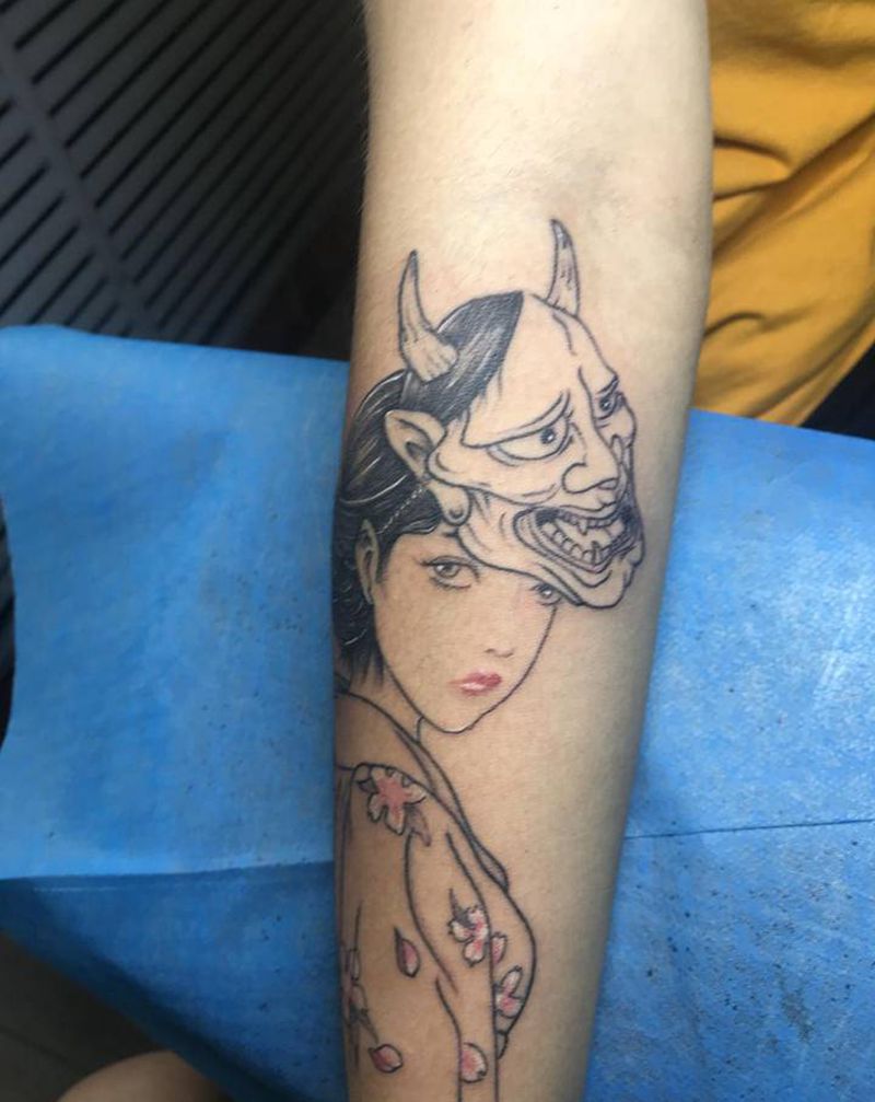 小般若纹身图片_手臂纹身图案