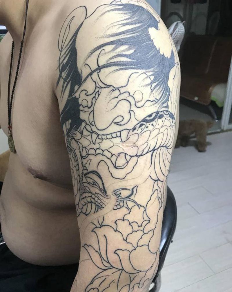 待续纹身图片_臀部纹身图案