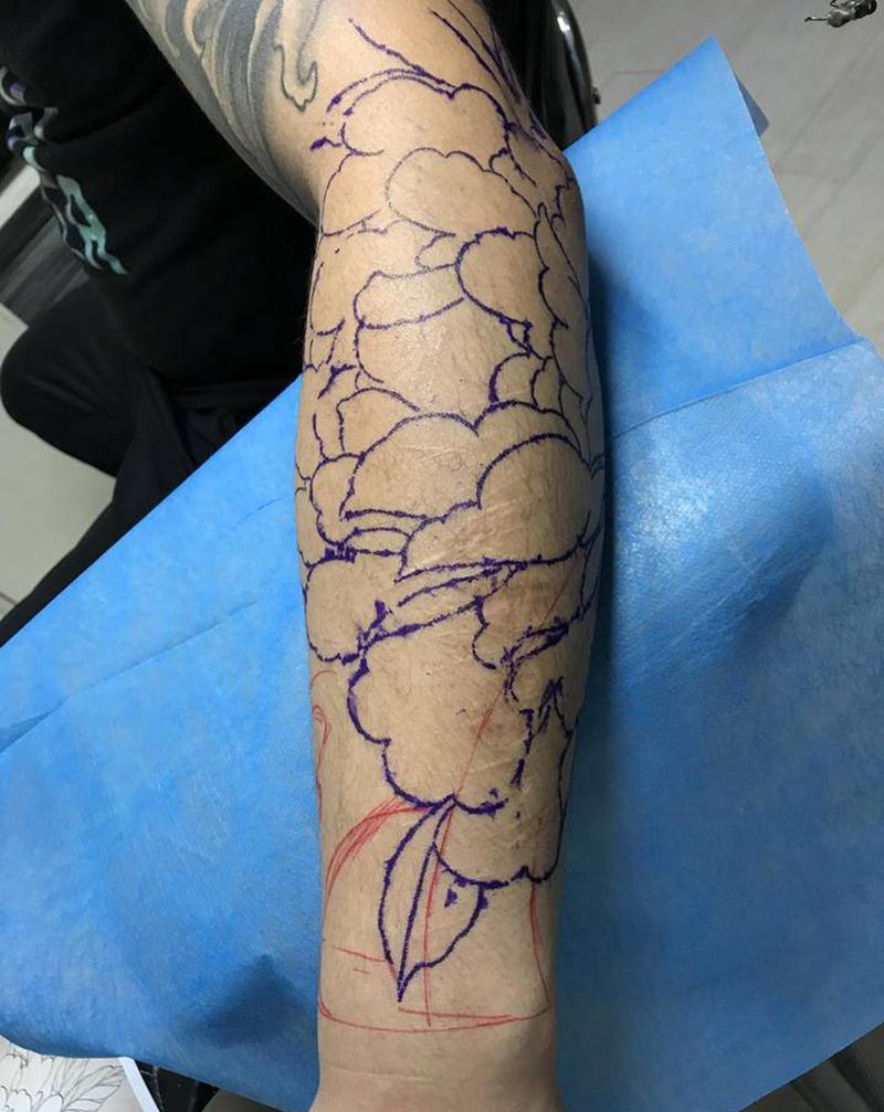 待续纹身图片_臀部纹身图案