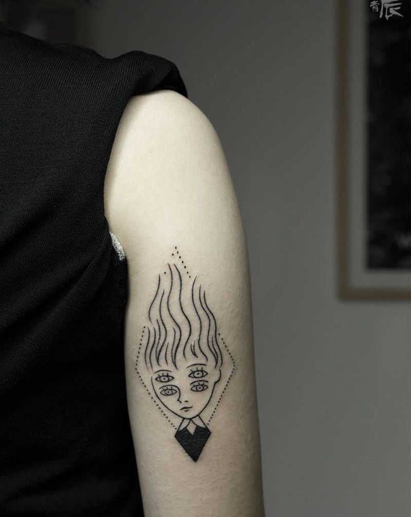 眼纹身图片_手臂Old School纹身图案