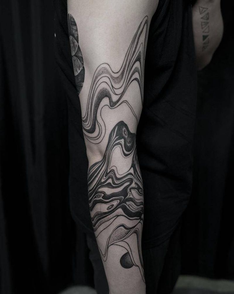 湮灭纹身图片_欧美写实水墨纹身图案