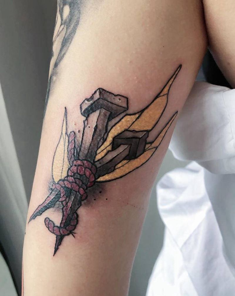 铆钉纹身图片_手臂Old School老传统铆钉老传统纹身图案