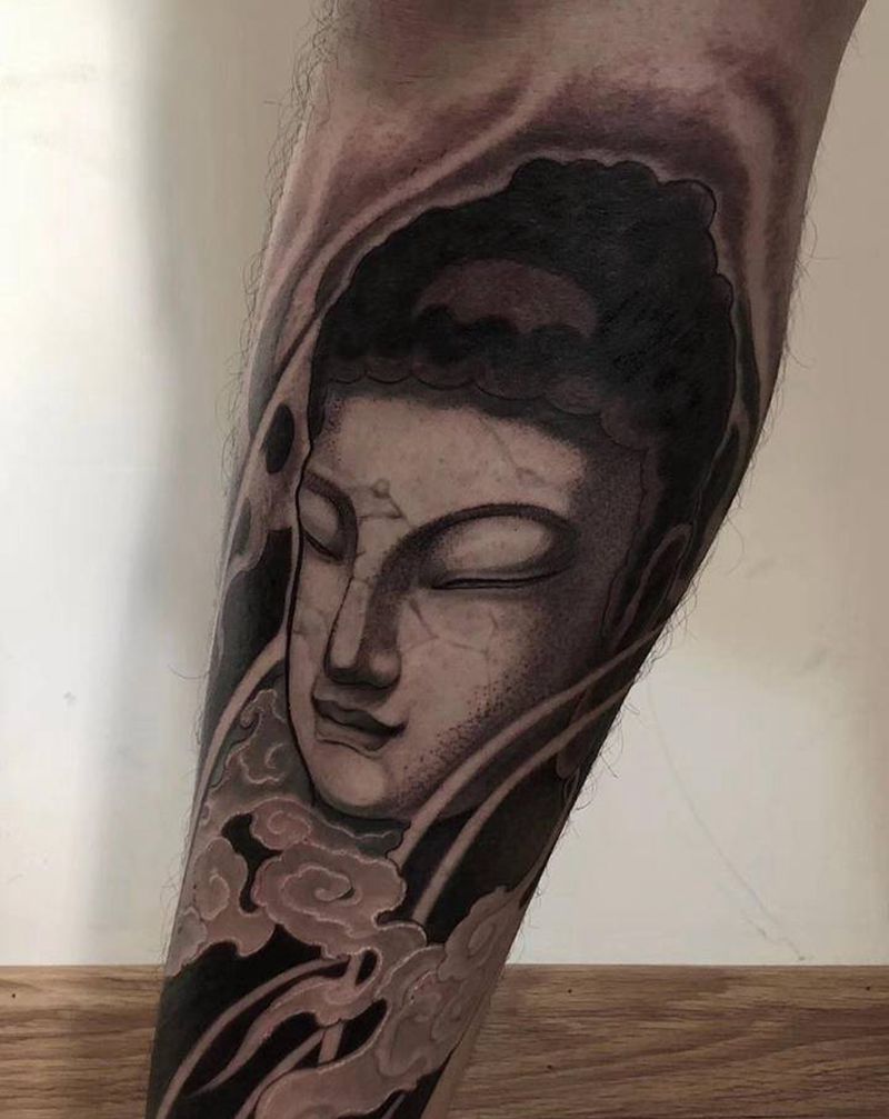 佛头纹身图片_传统纹身图案