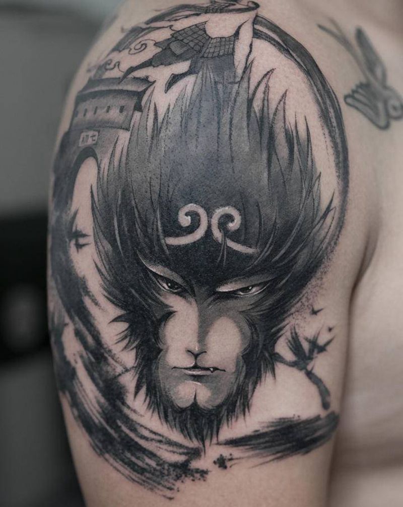 何苦纹身图片_手部手臂水彩水墨纹身图案