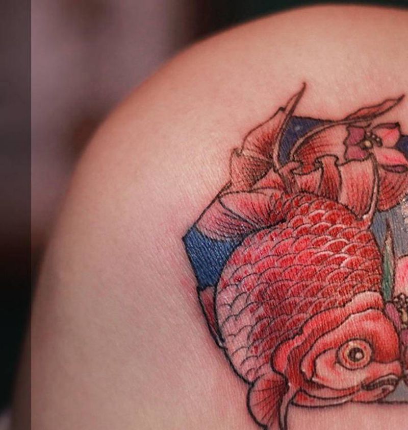 咕噜咕噜纹身图片_新传统纹身图案