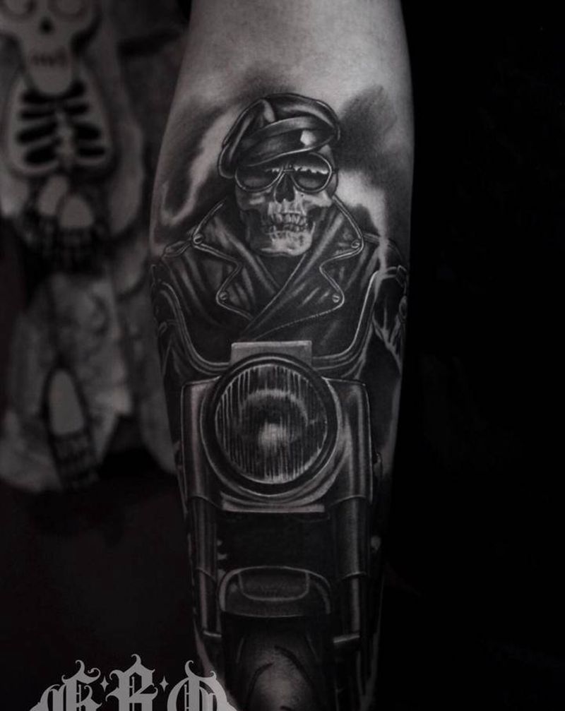 fatboy纹身图片_手臂手部欧美写实纹身图案