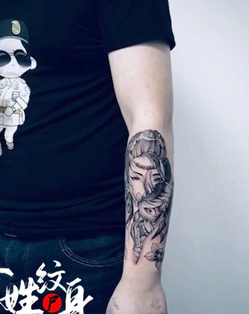 艺妓纹身图片_手臂纹身图案