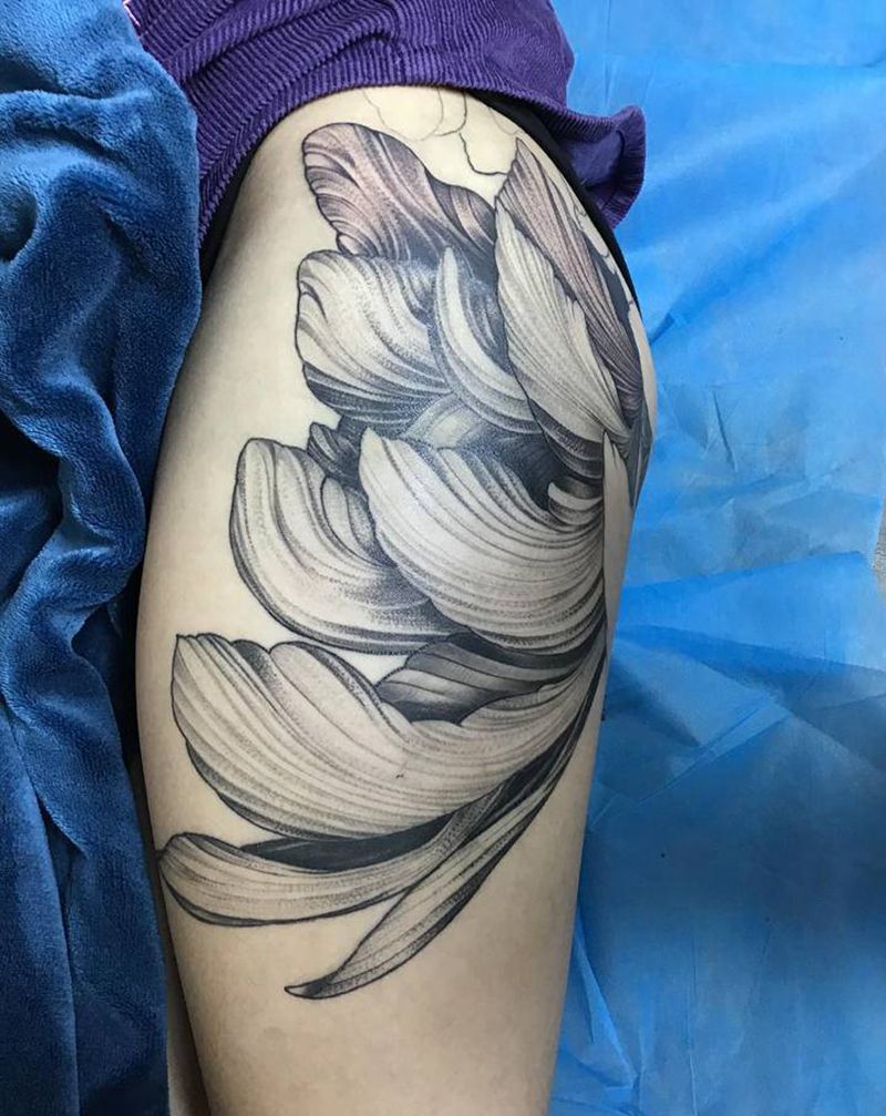 待续纹身图片_腿部纹身图案