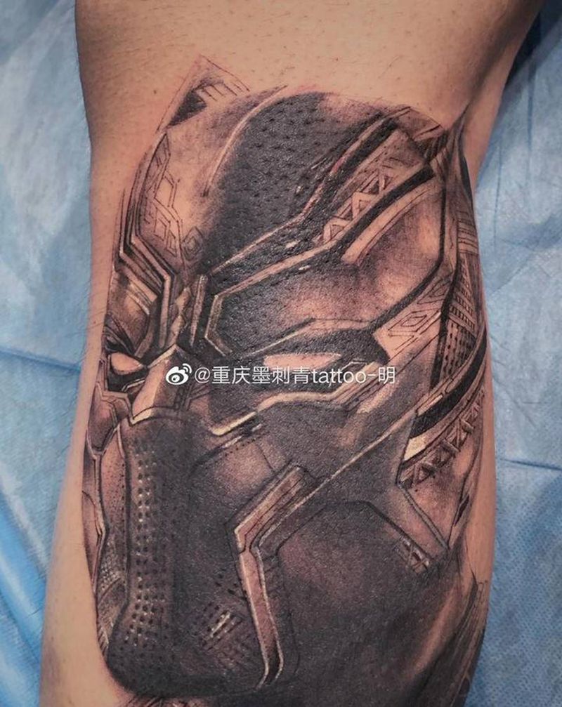 美豹纹身图片_欧美写实纹身图案