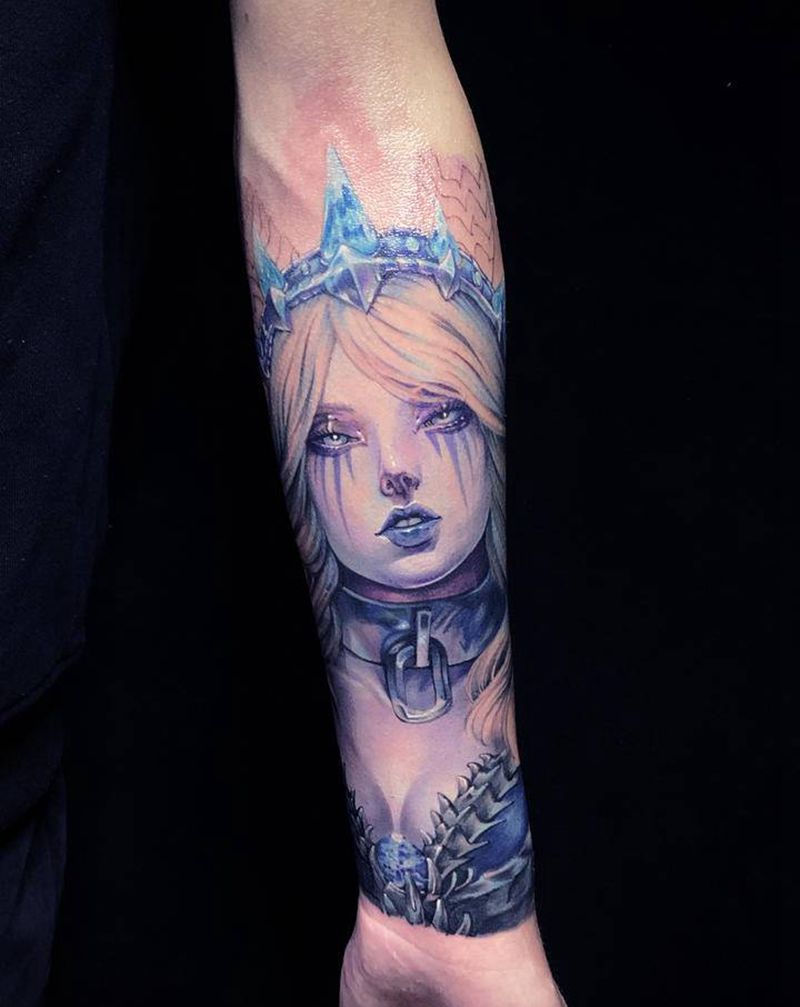 魔兽世界纹身图片_手臂欧美写实纹身图案