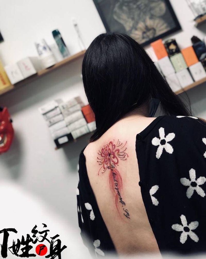 彼岸花/纹身图片_背部纹身图案