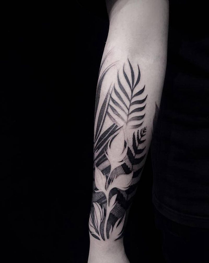 点刺风格纹身图片_手臂点刺纹身图案