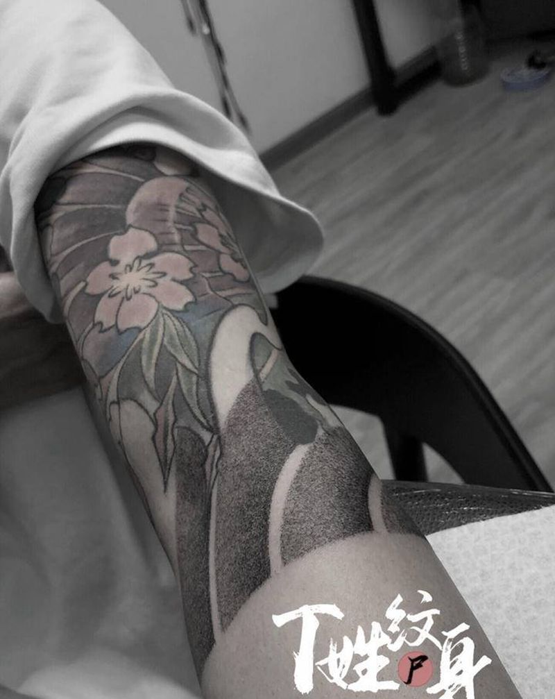 圆5板雾/大臂非本人作品纹身图片_老传统纹身图案