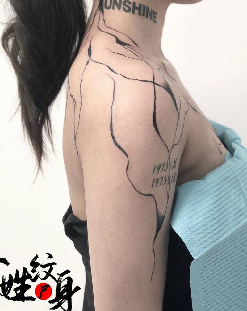 即兴手绘设计/纹身图片_肩部纹身图案