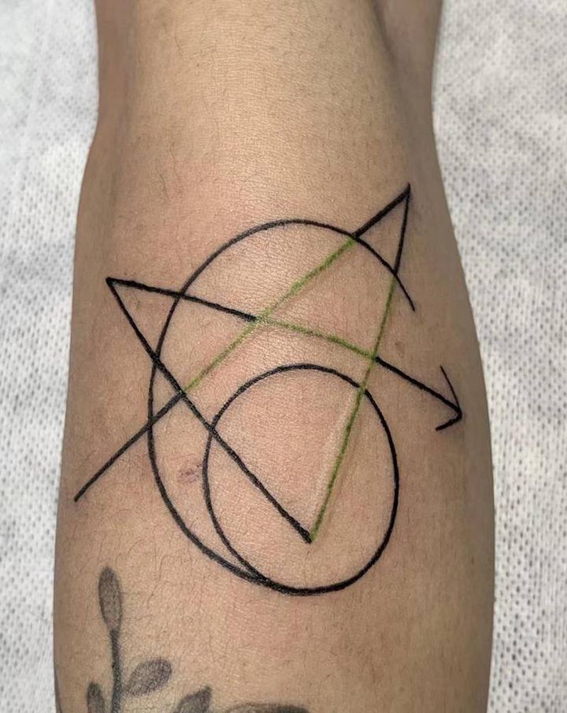 复仇者联盟纹身图片_手臂几何纹身图案