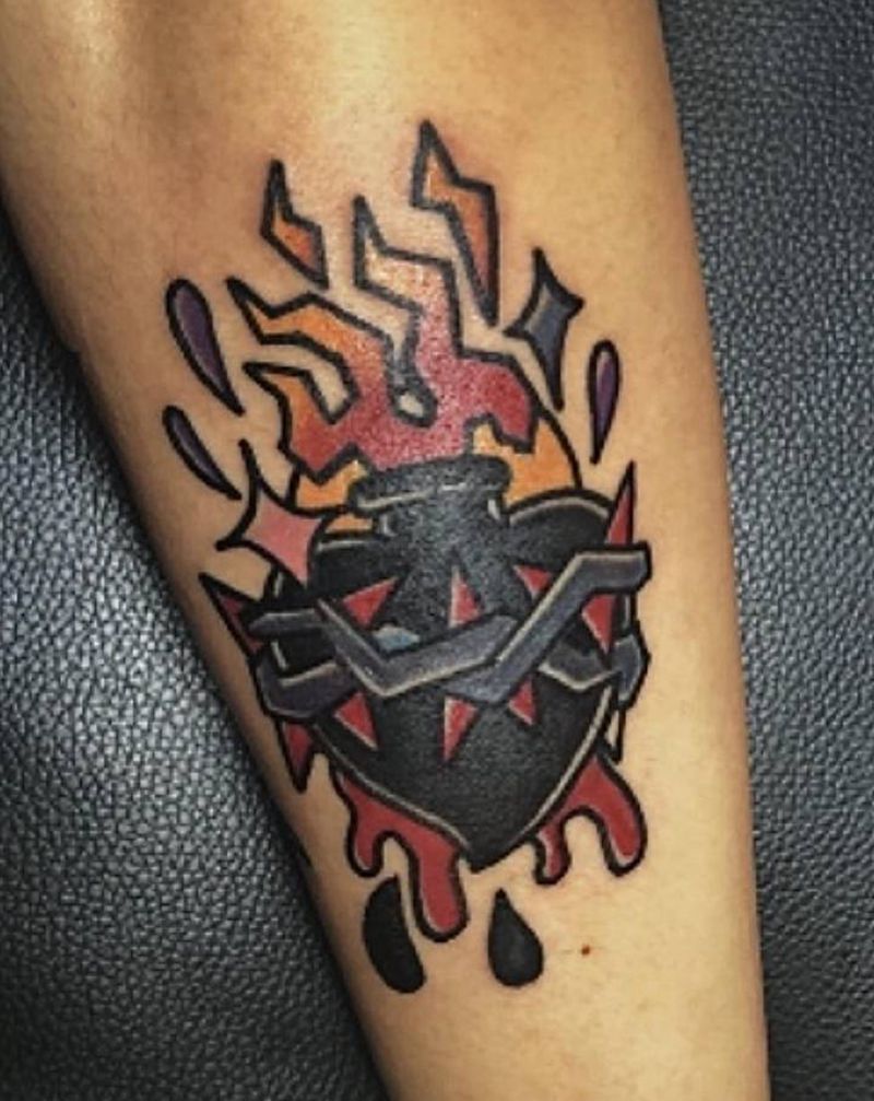 圣心纹身图片_手臂Old School纹身图案