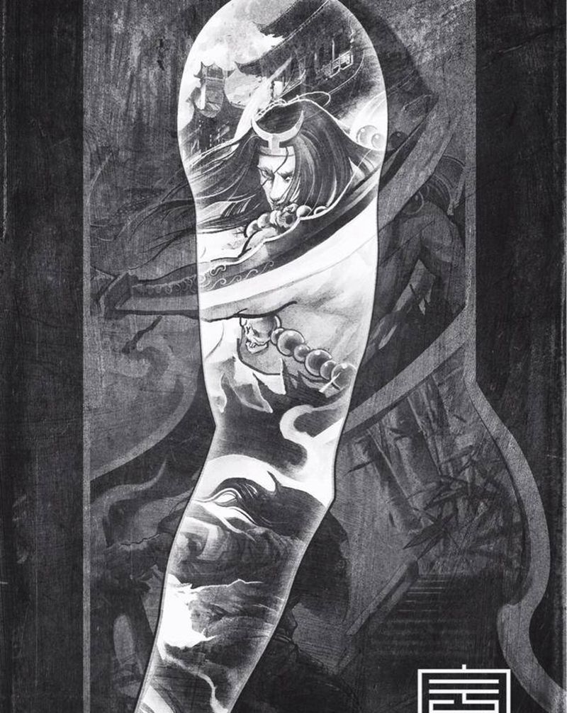 定制手稿纹身图片_手臂武松纹身图案