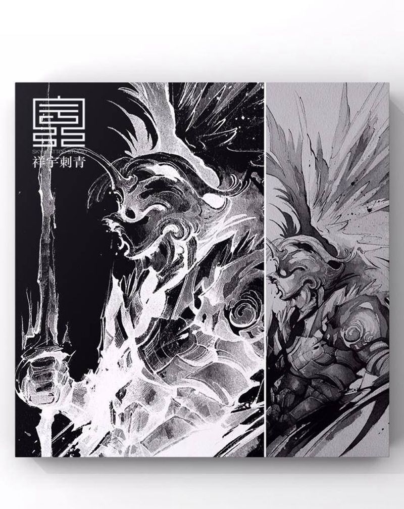 定制手稿纹身图片_腿部天使纹身图案