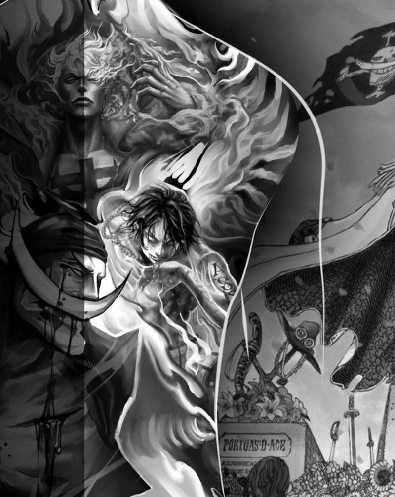 定制手稿纹身图片_背部海贼王纹身图案