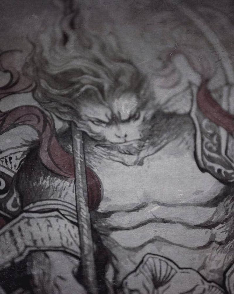 定制手稿纹身图片_手臂新传统悟空齐天大圣斗战胜佛纹身图案