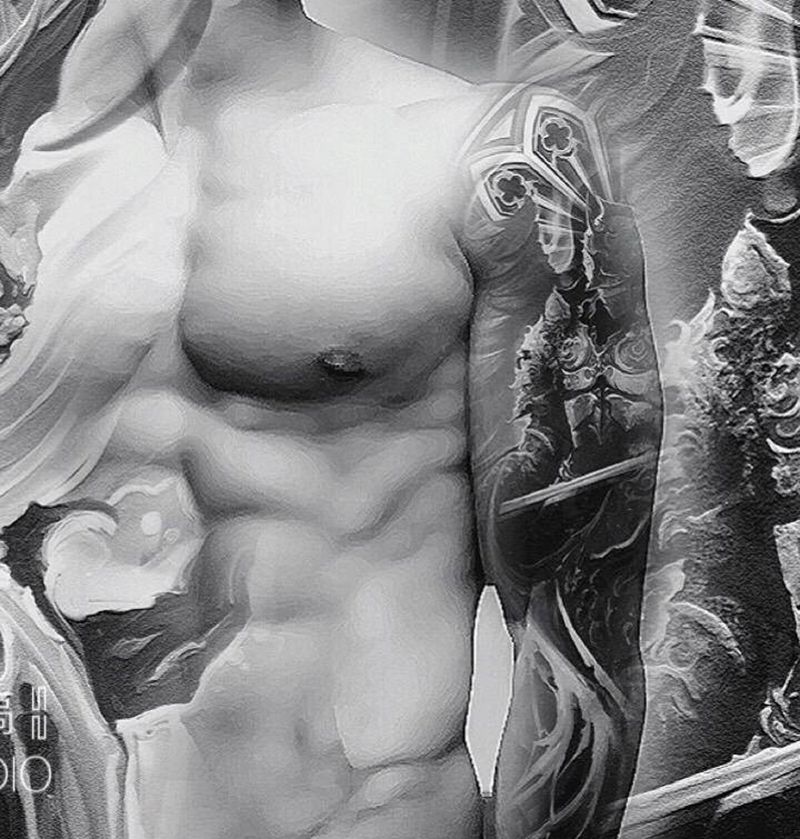 定制设计纹身图片_手臂欧美写实纹身图案