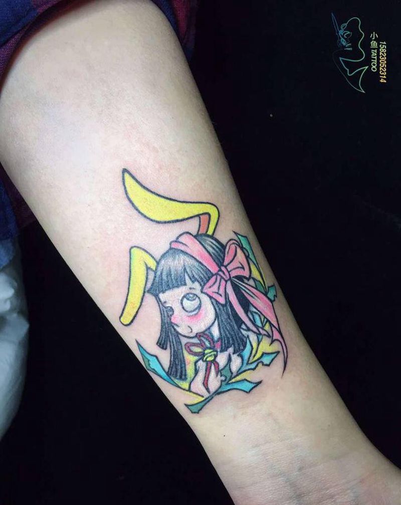 小图遮盖纹身图片_手臂New School纹身图案