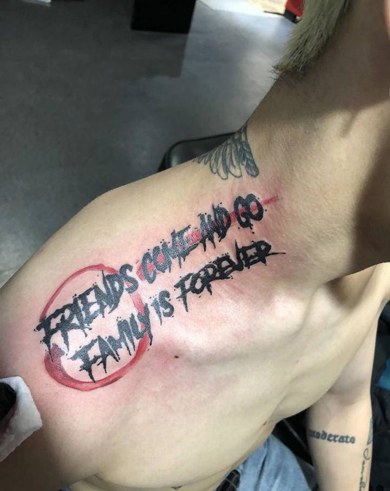 花体英文纹身图片_肩部颈部花体字纹身图案