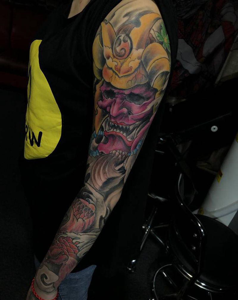 花臂修改纹身图片_手臂手部新传统纹身图案