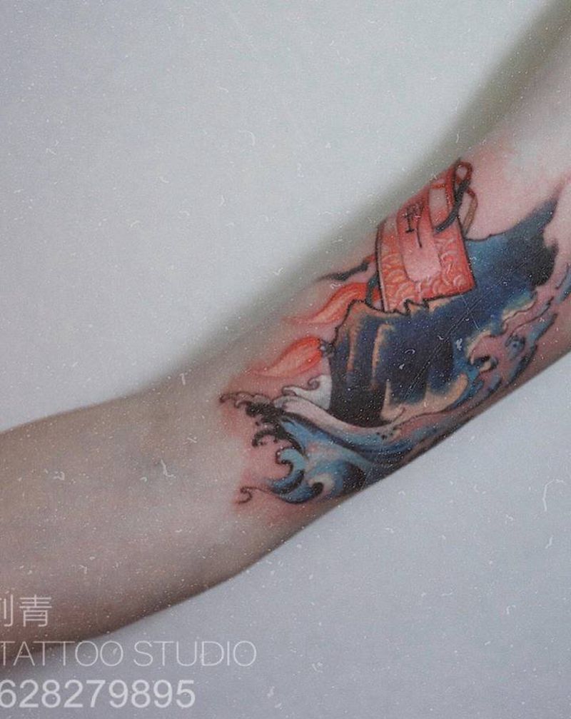 字母遮盖纹身图片_手臂纹身图案