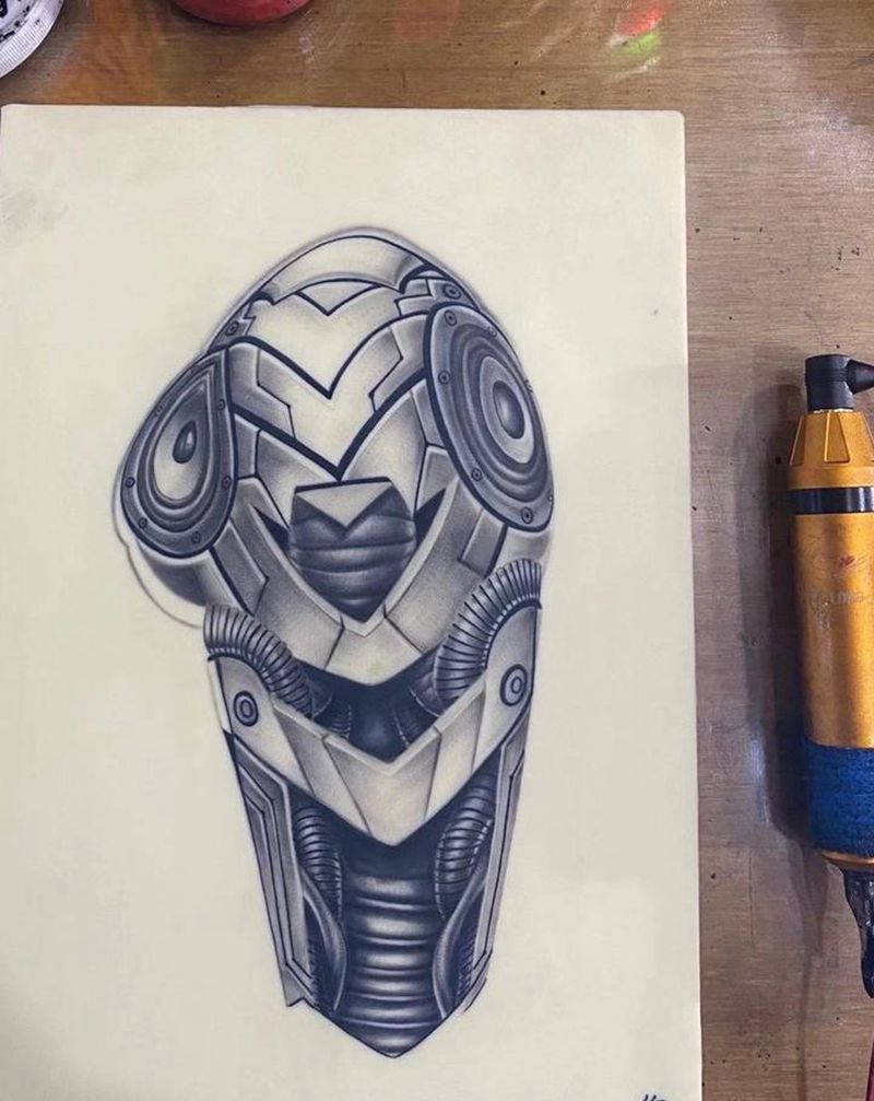 近期学员作品纹身图片_背部新传统点刺纹身图案