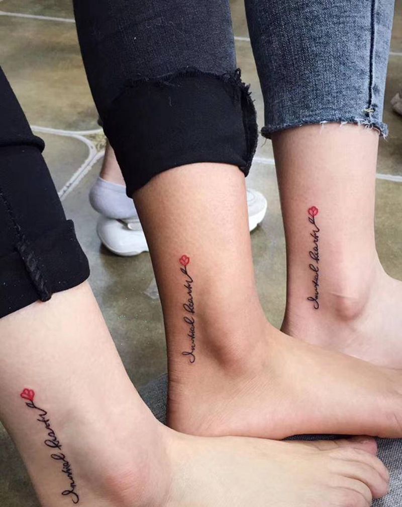 情侣姐妹纹身纹身图片_手臂腿部纹身图案