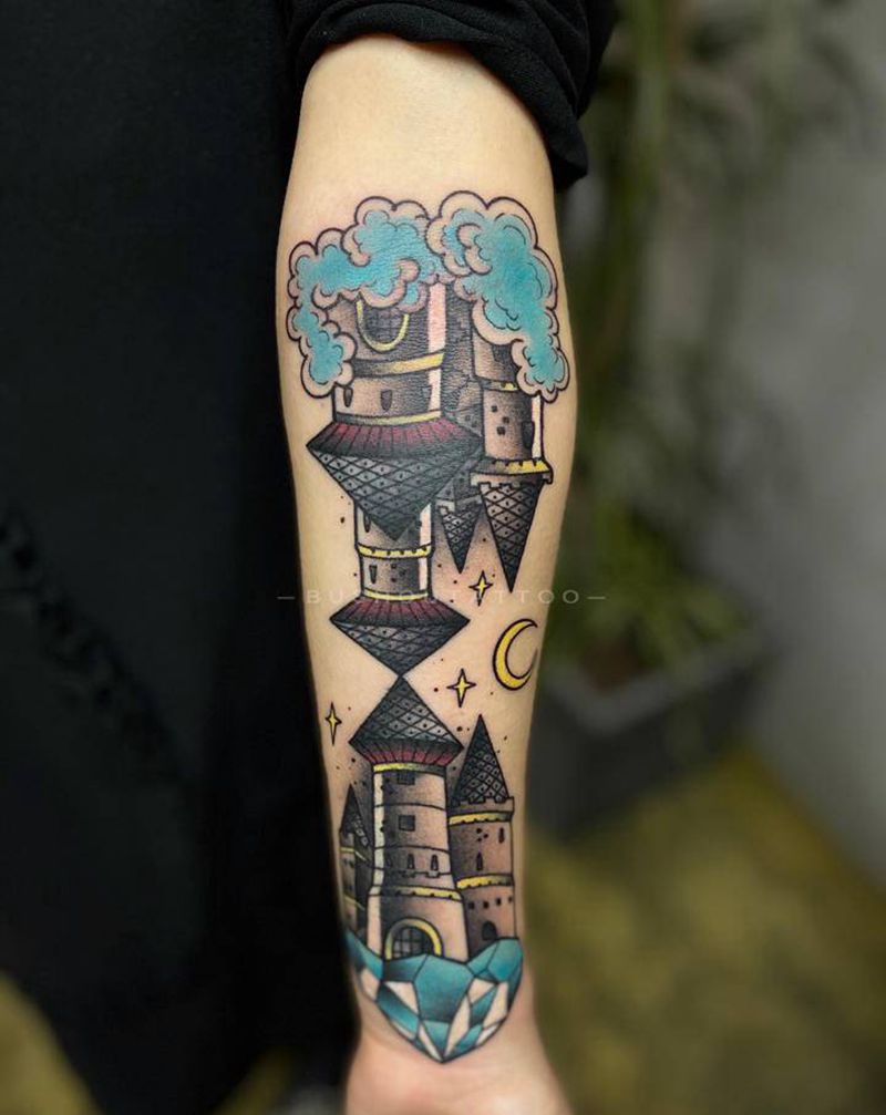 修改遮盖《倒影城》纹身图片_手臂手部Old SchoolNew School纹身图案