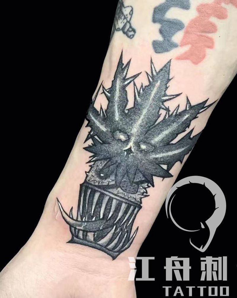 暗黑遮盖纹身图片_手部点刺暗黑纹身图案