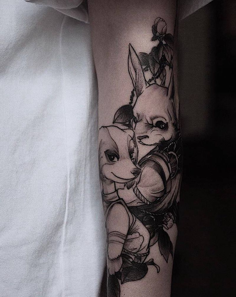 生肖古风纹身图片_手臂生肖纹身图案