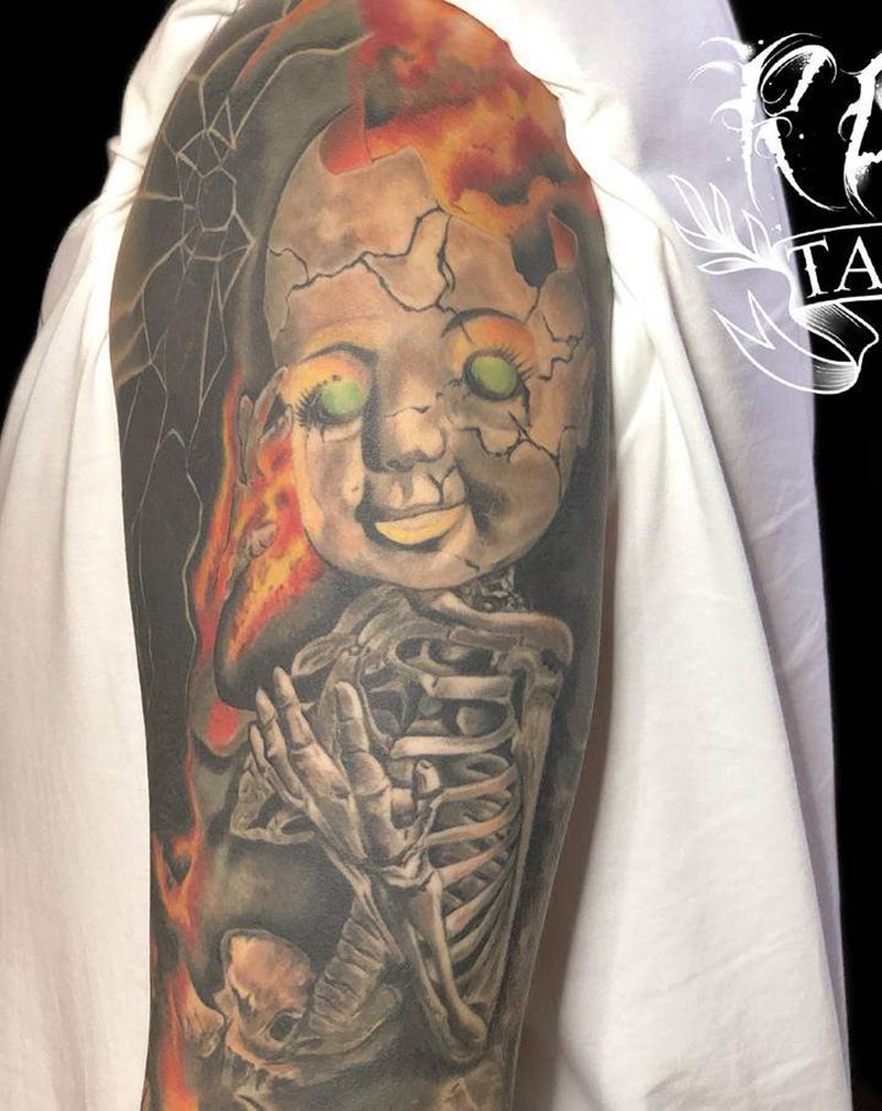 遮盖纹身图片_手臂欧美写实纹身图案