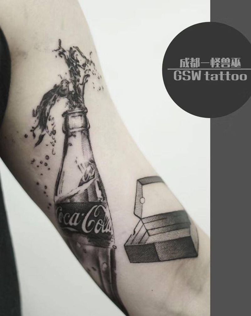 冰爽一夏纹身图片_手臂纹身图案