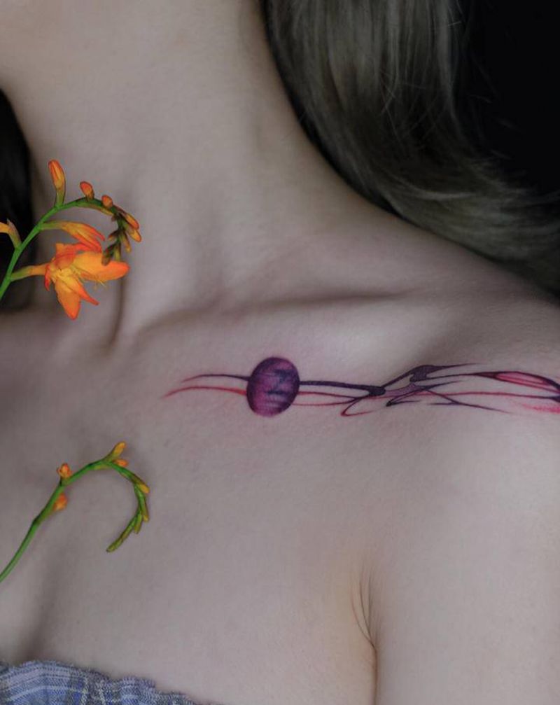 美腻纹身图片_肩部纹身图案