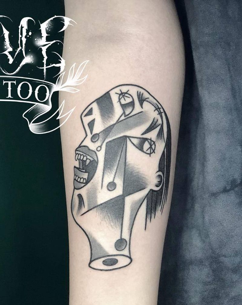 毕加索风Old School纹身图片_手臂Old School毕加索风纹身图案