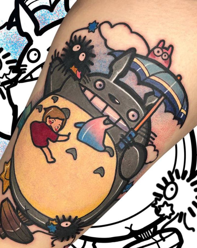 童年纹身图片_腿部纹身图案