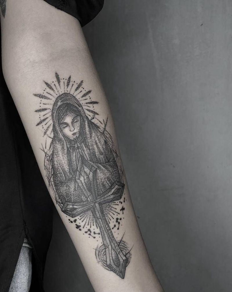 点刺纹身图片_手臂纹身图案