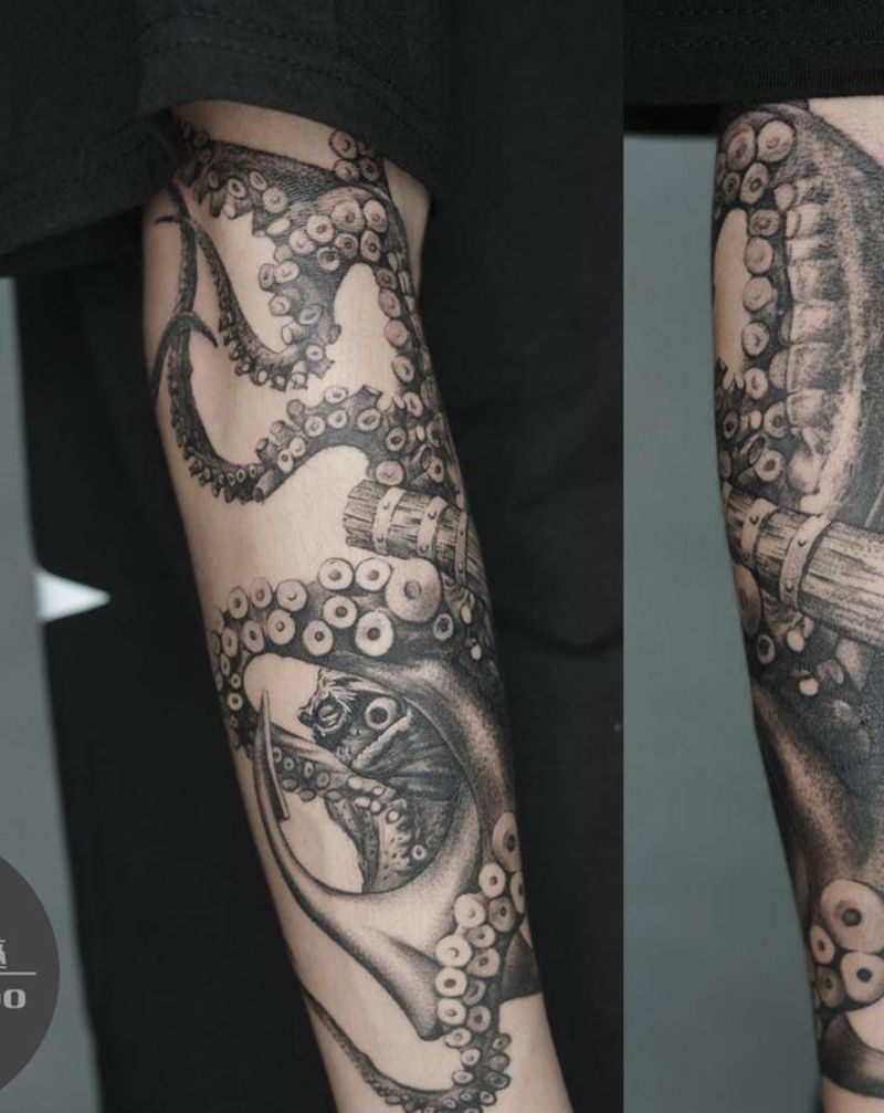 写实作品纹身图片_手臂欧美写实纹身图案