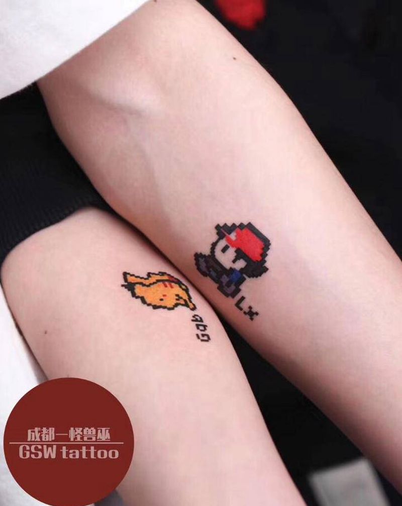 秀一波纹身图片_手臂纹身图案