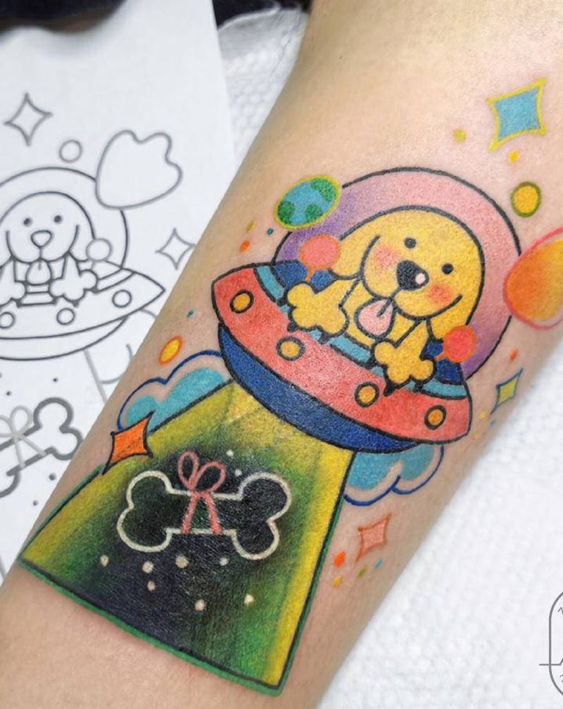 原图修改添加纹身图片_手臂手部New School纹身图案