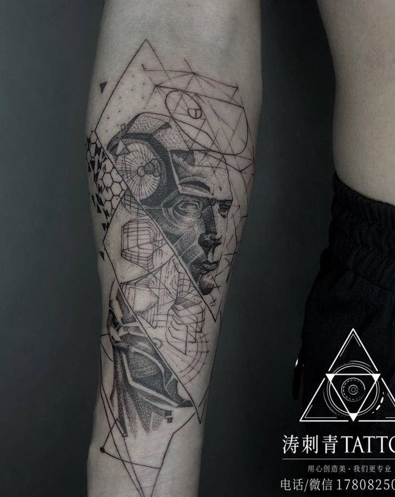 几何纹身图片_手臂纹身图案