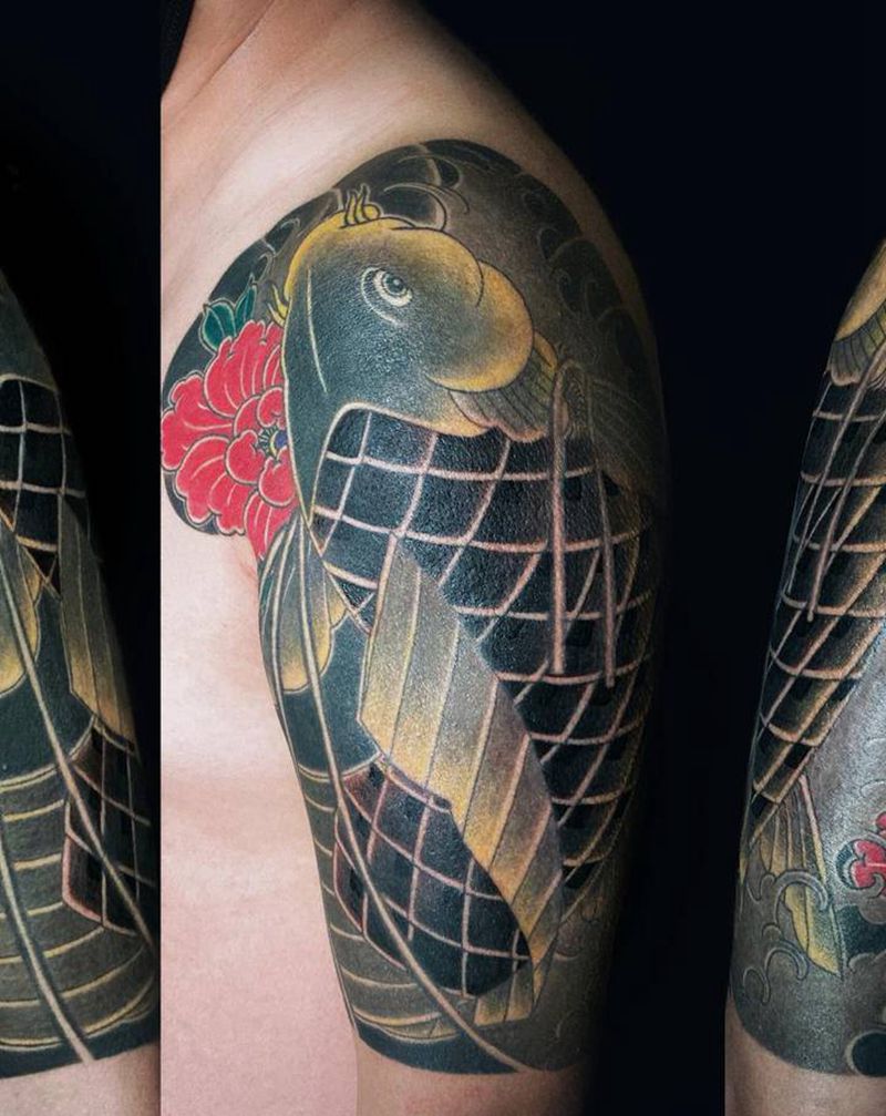 老传统半袖纹身图片_手臂老传统纹身图案