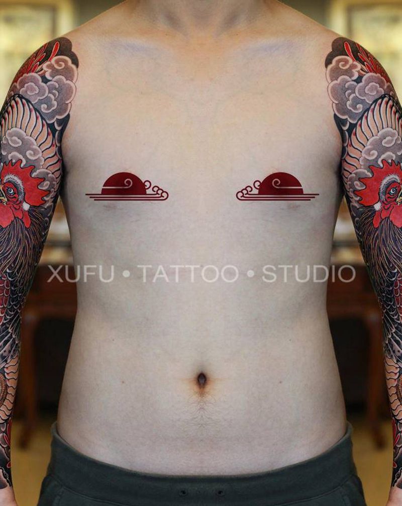 雄鸡纹身图片_手臂手部老传统新传统花臂鸡老传统纹身图案