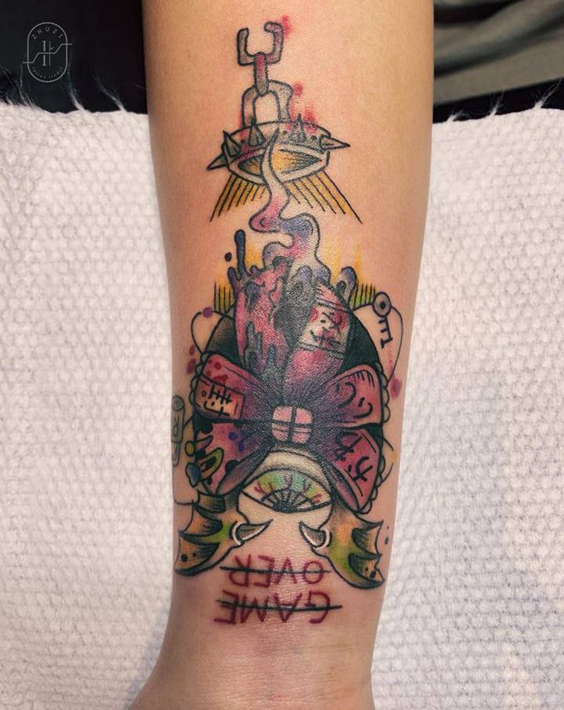 冲破禁忌的眼球纹身图片_手臂手部New School纹身图案