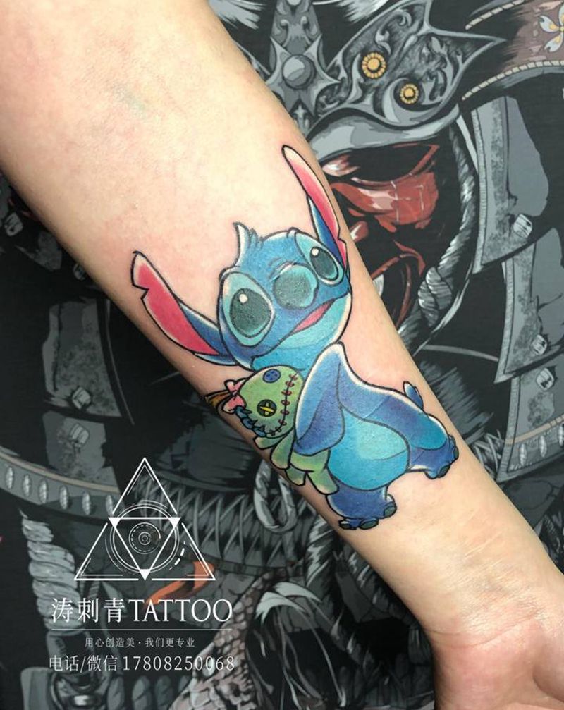 史迪仔纹身图片_手臂纹身图案