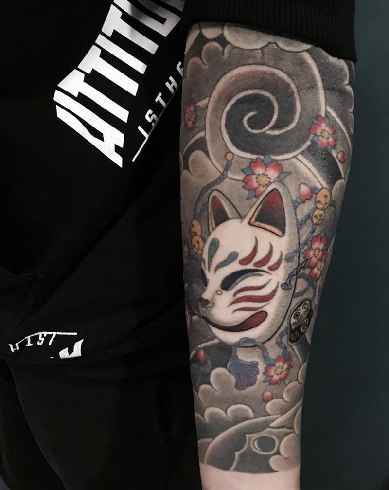 老传统花臂包小臂纹身图片_手臂手部老传统纹身图案